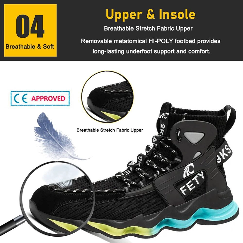 China TM3052 Soft EVA sole fashion sneaker safety shoes for men lightweight steel toe manufacturer