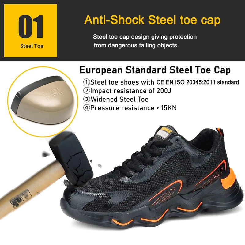 China TM3054 Non slip soft EVA sole steel toe fashion safety sneaker men shoes work manufacturer