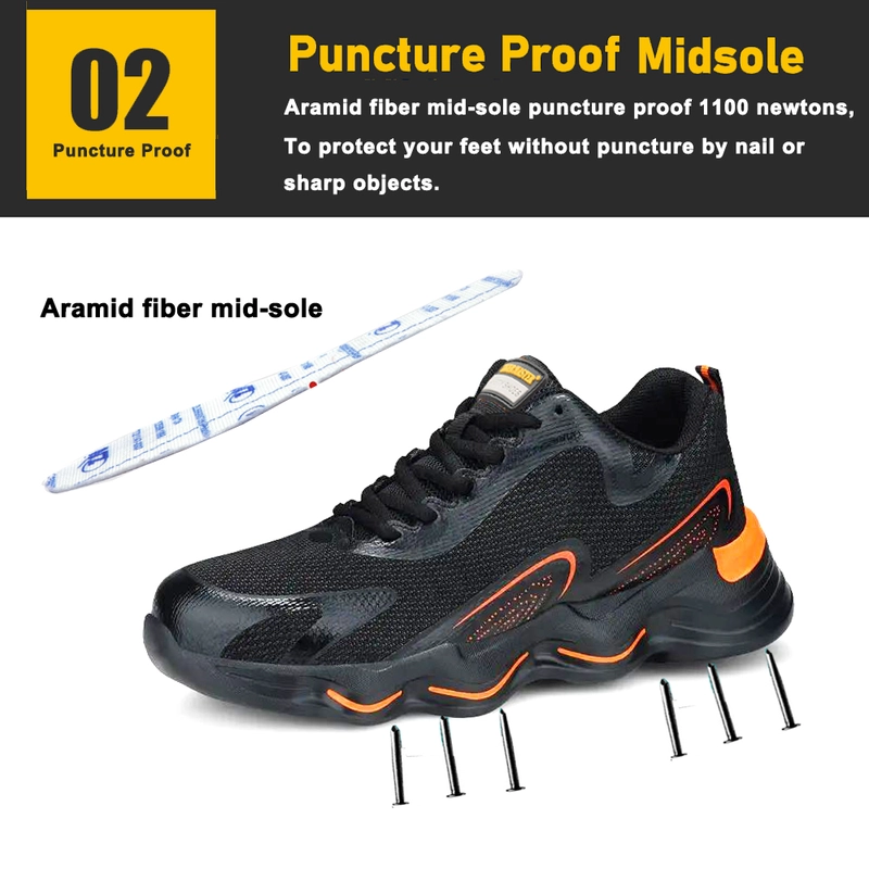 China TM3054 Non slip soft EVA sole steel toe fashion safety sneaker men shoes work manufacturer