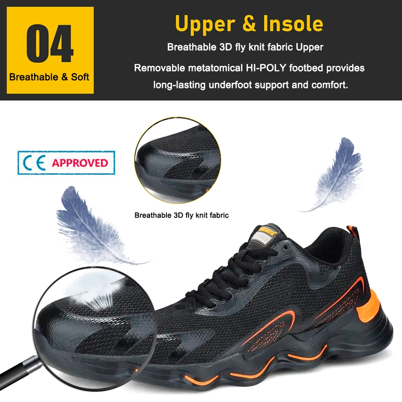 China TM3054 Non slip soft EVA sole steel toe fashion safety sneaker men shoes work manufacturer