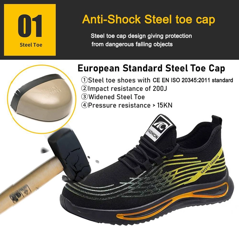 China TM3056 Non slip PU sole light weight steel toe sneaker safety shoes fashion manufacturer