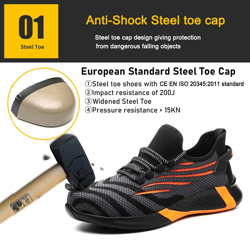 China TM3058 Anti slip puncture proof steel toe anti static fashion safety shoes sneaker manufacturer