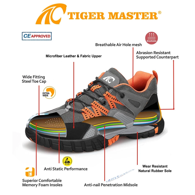 China TM3062 Hot picks olie slipvaste rubberen zool stalen neus mode veiligheidsschoenen werken voor mannen fabrikant