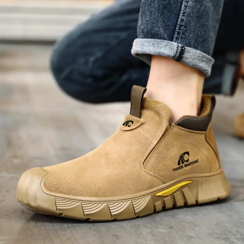 China TM3049 Hot picks anti slip rubber sole steel toe welding safety shoes without laces manufacturer