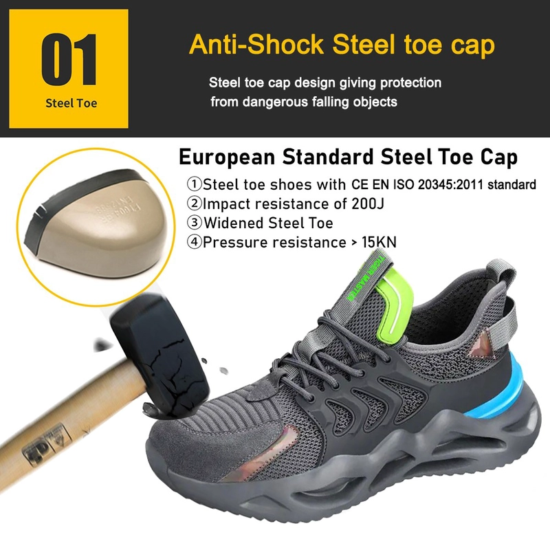 Cina TM3065 Morbida suola antiscivolo in EVA scarpe antinfortunistiche sneaker moda leggera punta in acciaio produttore