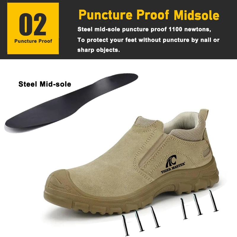 China TM3068 Non slip anti puncture steel toe fashion safety welding shoes without laces manufacturer