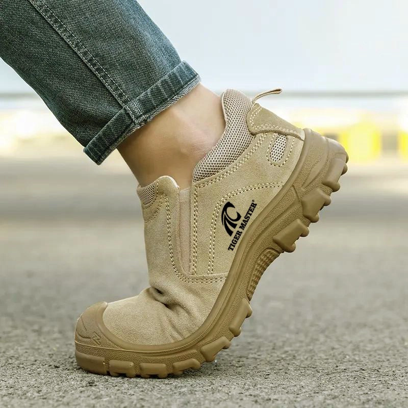 China TM3068 Non slip anti puncture steel toe fashion safety welding shoes without laces manufacturer