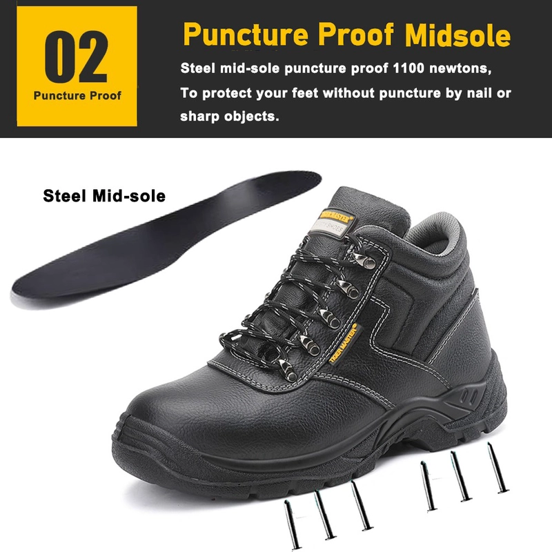 China TM3069 Oil slip resistant puncture proof steel toe safety shoes for construction manufacturer