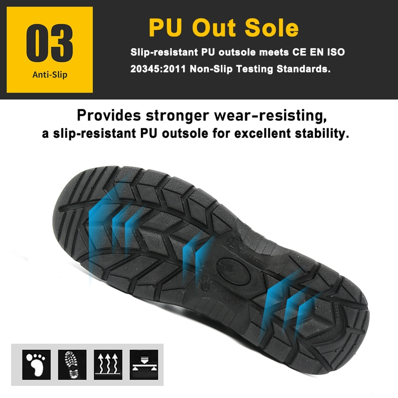 China TM3069 Oil slip resistant puncture proof steel toe safety shoes for construction manufacturer