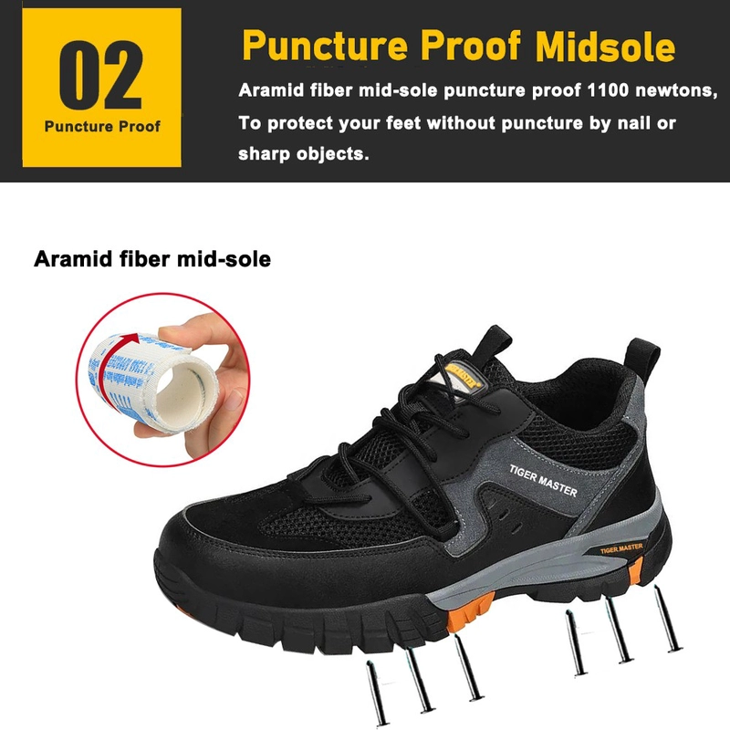 China TM3073 Wear resistant anti slip rubber sole anti puncture work safety shoes for men steel toe manufacturer