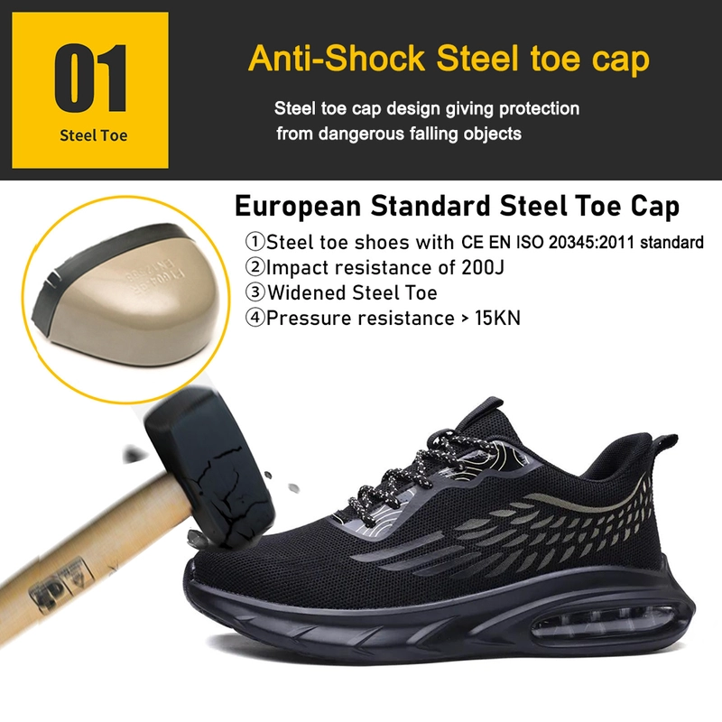 Chine TM3078 Anti-dérapant anti-crevaison en acier orteil respirant chaussures de sécurité de sport de mode pour hommes fabricant