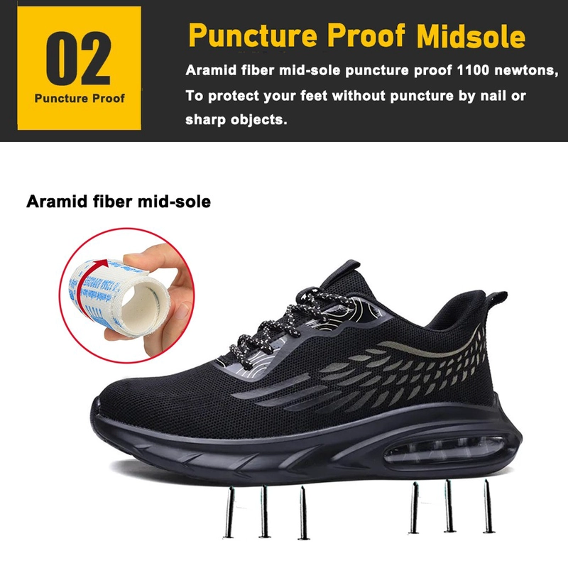 Chine TM3078 Anti-dérapant anti-crevaison en acier orteil respirant chaussures de sécurité de sport de mode pour hommes fabricant