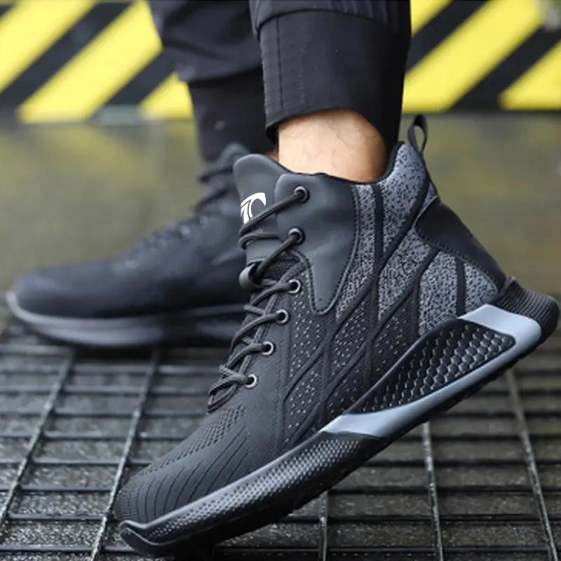 China TM3082 High ankle steel toe sports safety shoes for men light weight manufacturer