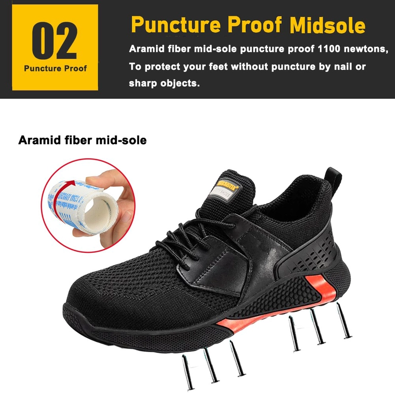 China TM3084 Non slip soft EVA sole light weight sports safety shoes steel toe manufacturer
