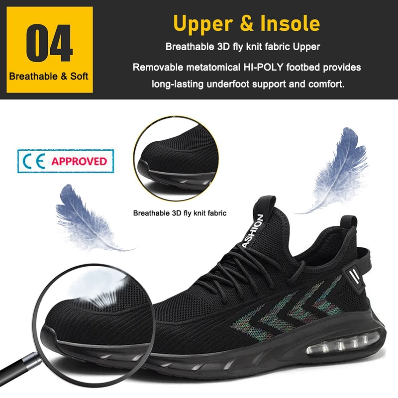 China TM3088 Shock absorber PU sole steel toe sports safety shoes for men light weight manufacturer