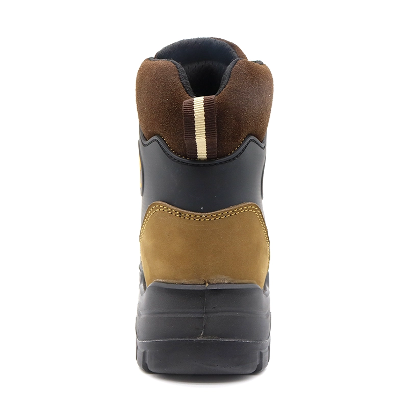 China TM174 New anti-slip PU sole nubuck leather puncture proof steel toe safety boots shoes for men manufacturer