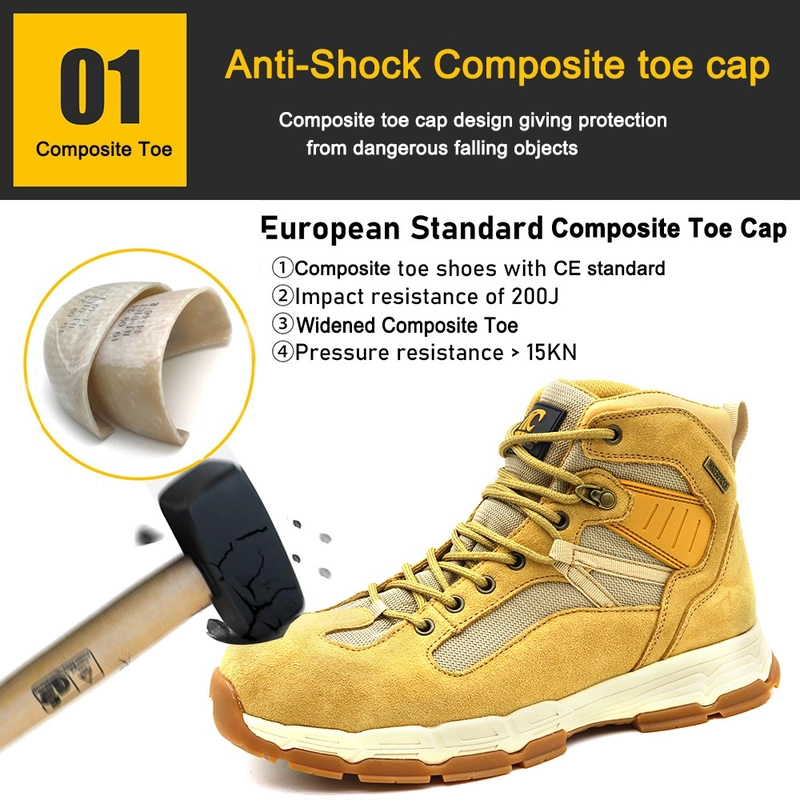 porcelana TM177-1 Nuevos zapatos antideslizantes de fibra de vidrio para caminar a prueba de pinchazos, seguridad para hombres, impermeables fabricante