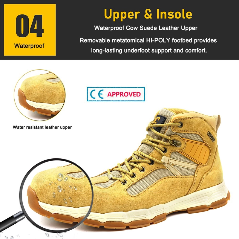 porcelana TM177-1 Nuevos zapatos antideslizantes de fibra de vidrio para caminar a prueba de pinchazos, seguridad para hombres, impermeables fabricante