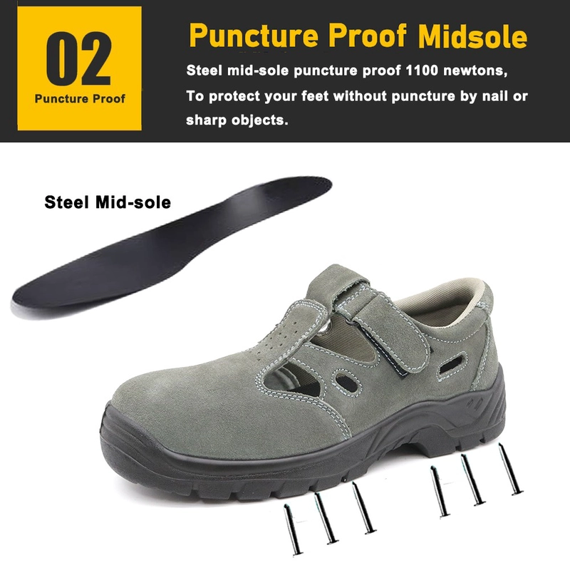 porcelana TM265 Zapatos de seguridad transpirables de verano con punta de acero antideslizantes y a prueba de pinchazos fabricante