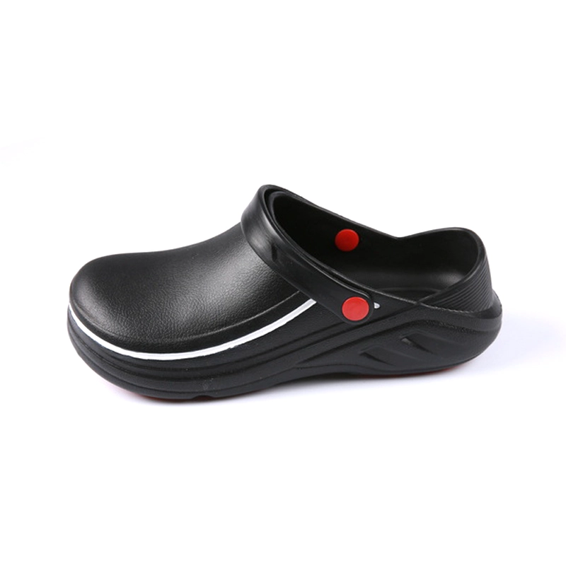 China TM080 Black anti-slip soft EVA non safety kitchen chef clogs shoes for men unisex manufacturer
