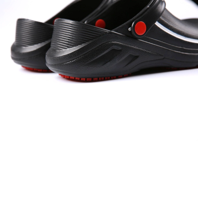 China TM080 Black anti-slip soft EVA non safety kitchen chef clogs shoes for men unisex manufacturer