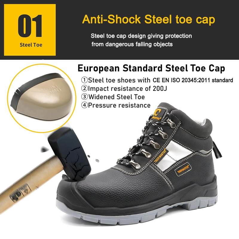 Chine TM004 Chaussures de sécurité industrielles résistantes à l'eau et à l'huile, anti-écrasement et anti-crevaison S3 fabricant