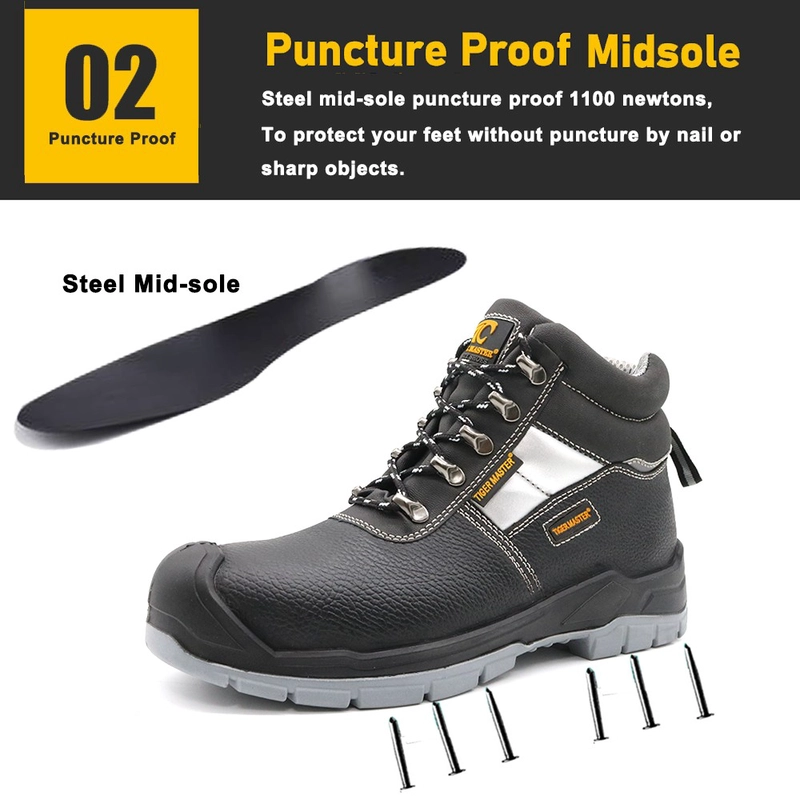 Chine TM004 Chaussures de sécurité industrielles résistantes à l'eau et à l'huile, anti-écrasement et anti-crevaison S3 fabricant