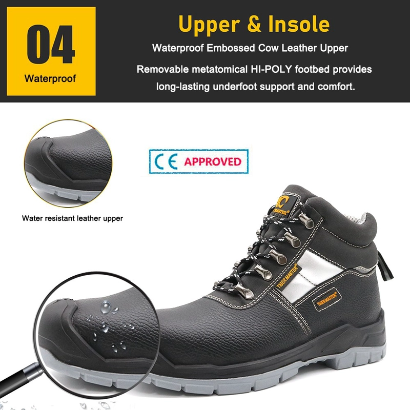 Chine TM004 Chaussures de sécurité industrielles résistantes à l'eau et à l'huile, anti-écrasement et anti-crevaison S3 fabricant