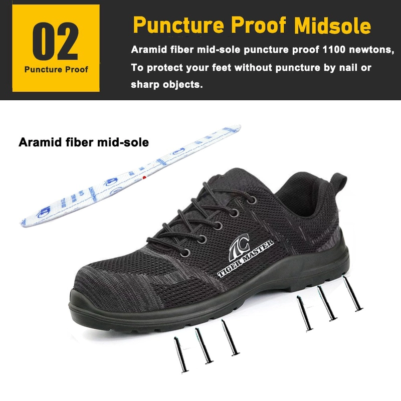 China TM3113 Non-slip PU sole anti-smash puncture-proof airport safety shoes without metal manufacturer