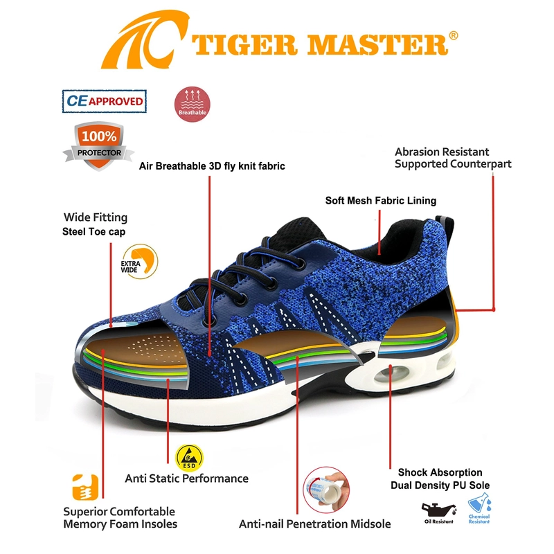中国 TM3117 Shock absorber light weight puncture-proof steel toe shoes safety sport - COPY - m9f6qw 制造商