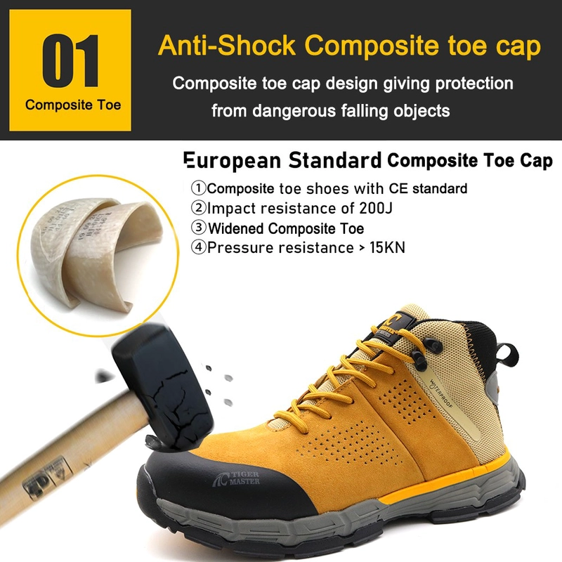 China TM284 Oil slip resistance metal free waterproof safety shoes with composite toe manufacturer
