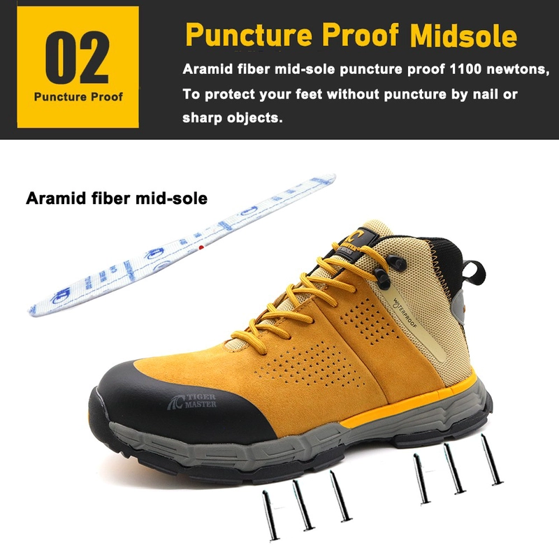 China TM284 Oil slip resistance metal free waterproof safety shoes with composite toe manufacturer