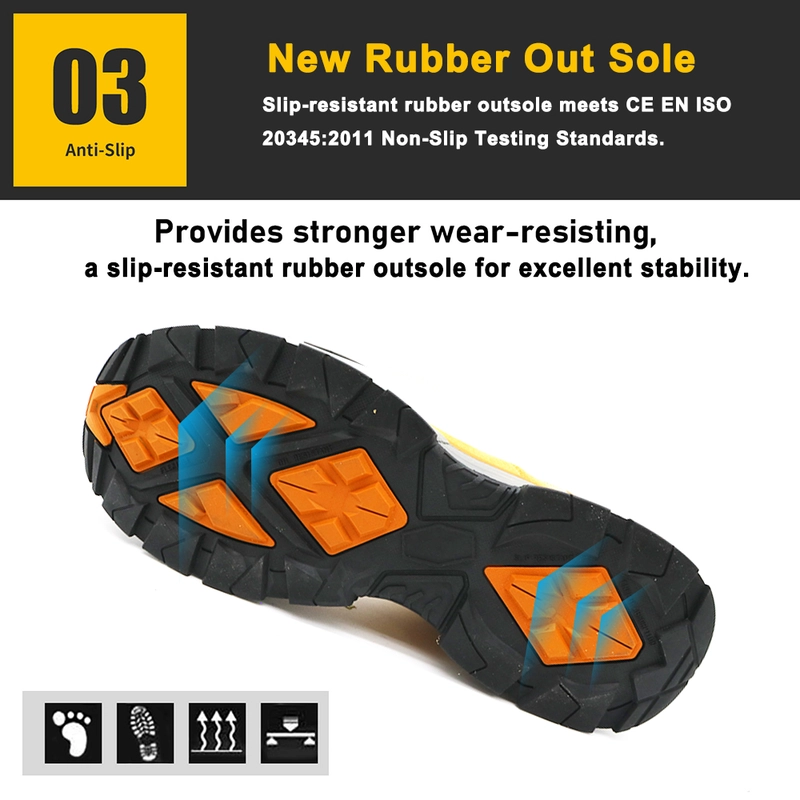 China TM284 Oil slip resistance metal free waterproof safety shoes with composite toe manufacturer