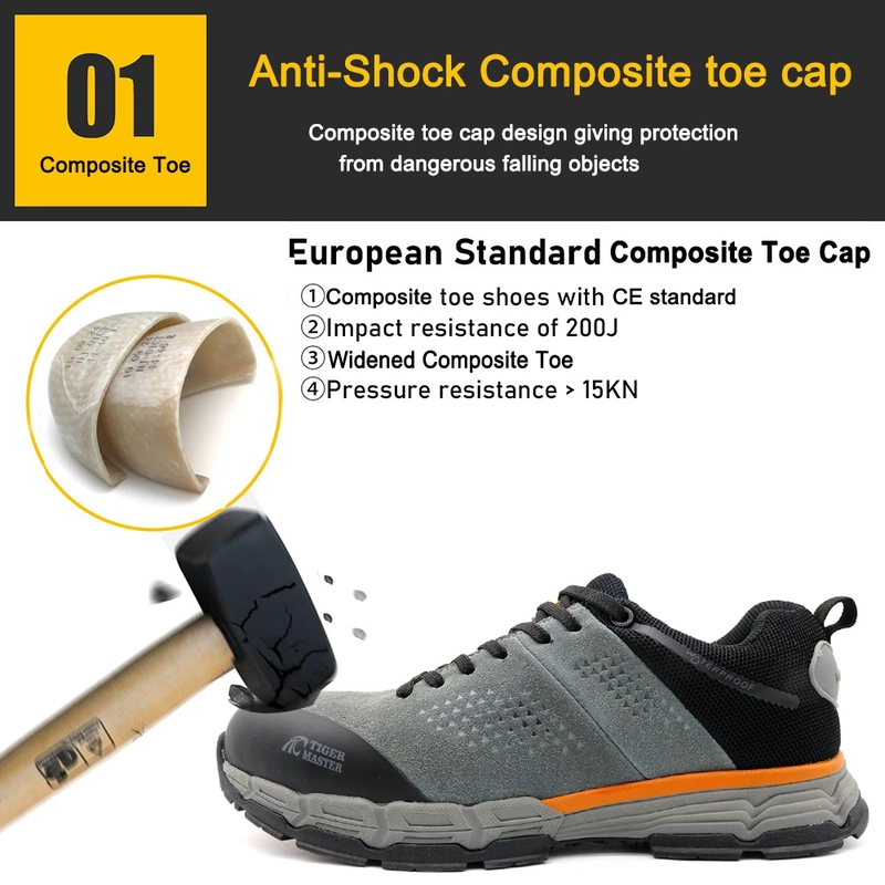 China TM284L Oil acid resistant non-slip composite toe shoes safety waterproof manufacturer