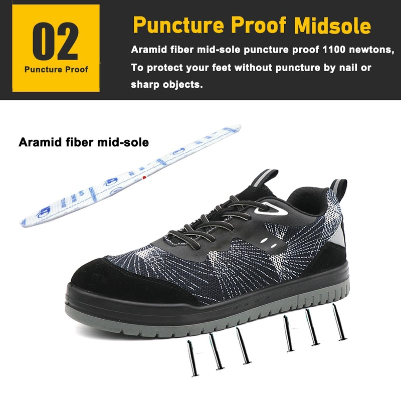 China TM295 CE anti-slip metal free sport type safety shoes for men with composite toe manufacturer