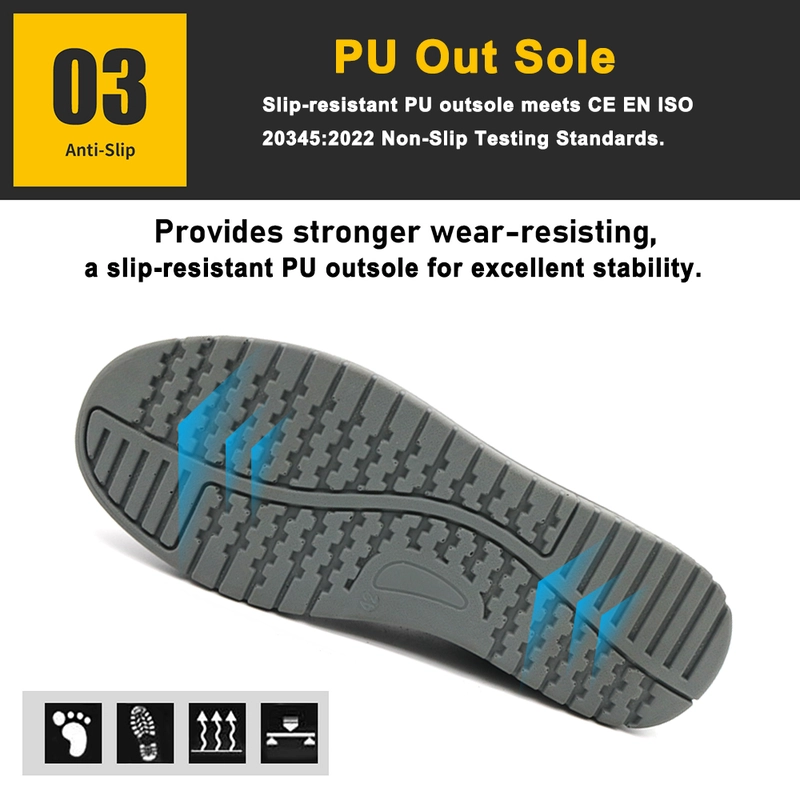 China TM295 CE anti-slip metal free sport type safety shoes for men with composite toe manufacturer