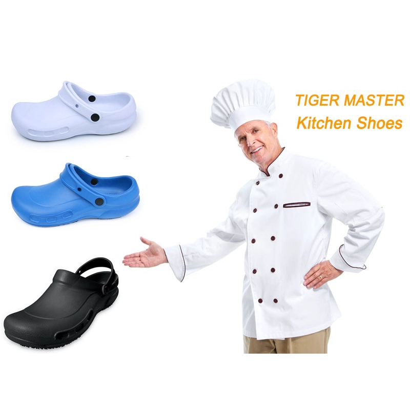 China TM3128 Anti-skid oil-proof blue EVA sandal kitchen chef shoes for men manufacturer