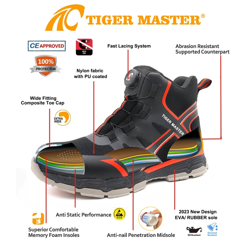 Cina TM285H Sneaker scarpa antinfortunistica alla moda con sistema di chiusura rapida e punta in composito produttore