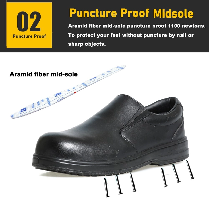 China TM043 Non metallic composite toe anti puncture executive safety shoes for men manufacturer