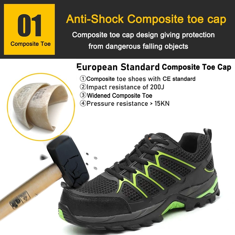 porcelana TM3135 KPU zapatos de seguridad deportivos de senderismo con punta compuesta superior para hombres fabricante