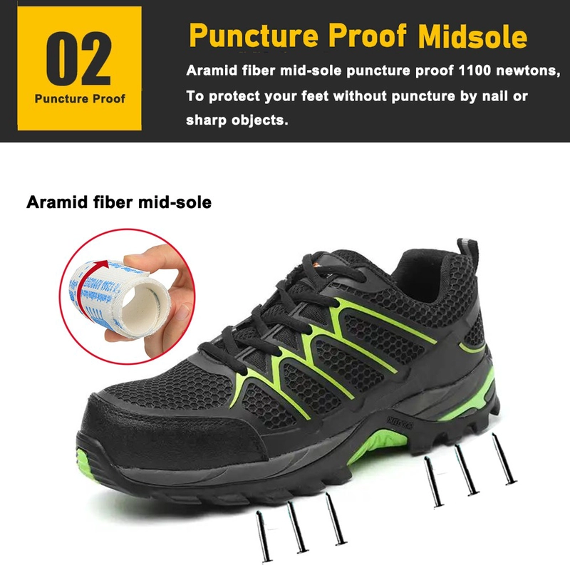 porcelana TM3135 KPU zapatos de seguridad deportivos de senderismo con punta compuesta superior para hombres fabricante