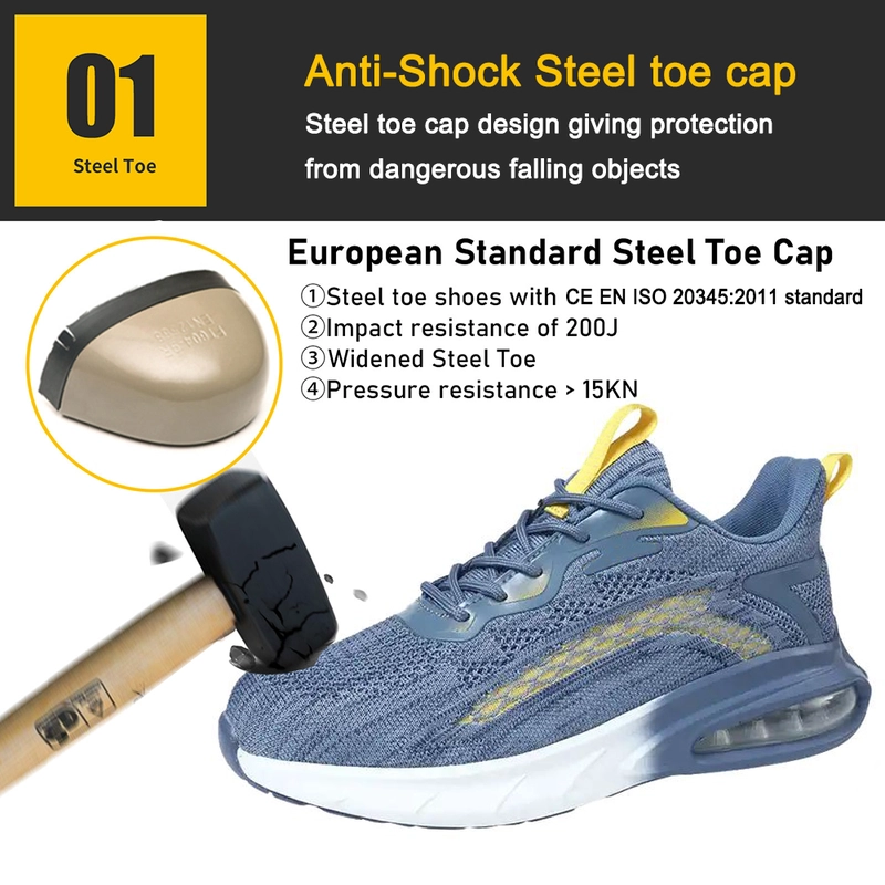 Chine TM3141 Chaussures de sécurité de sport légères à coussin d'air à la mode avec embout en acier fabricant