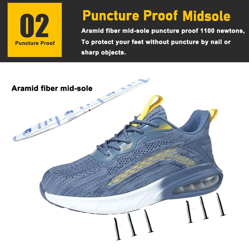 Chine TM3141 Chaussures de sécurité de sport légères à coussin d'air à la mode avec embout en acier fabricant