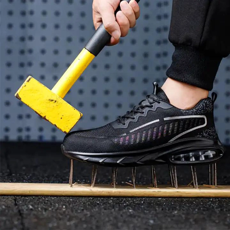 Chine TM3149 Chaussures de sport de sécurité antidérapantes à coussin d'air et embout en acier pour hommes fabricant