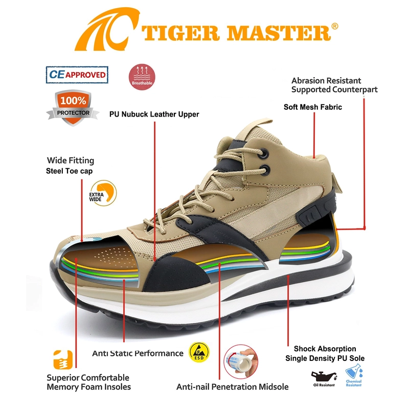 Chine TM267 Chaussures de sécurité sportives légères et antidérapantes pour hommes avec embout en acier fabricant