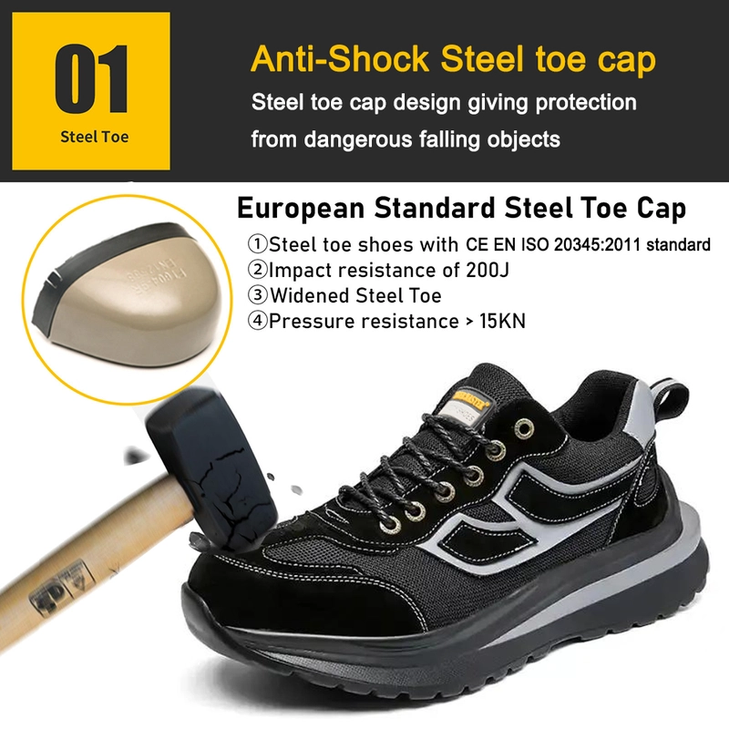 Chine TM3164 chaussures de sécurité de travail anti-perforation à semelle en PU antidérapante avec embout en acier pour hommes fabricant