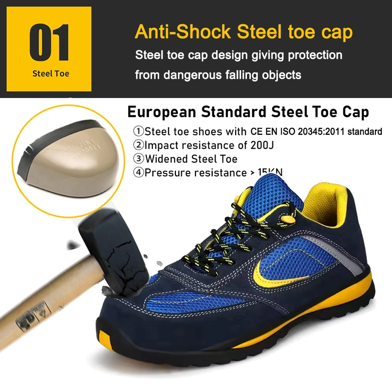China TM3167 Sportveiligheidsschoenen met antislip rubberen zool en stalen neus voor dames fabrikant