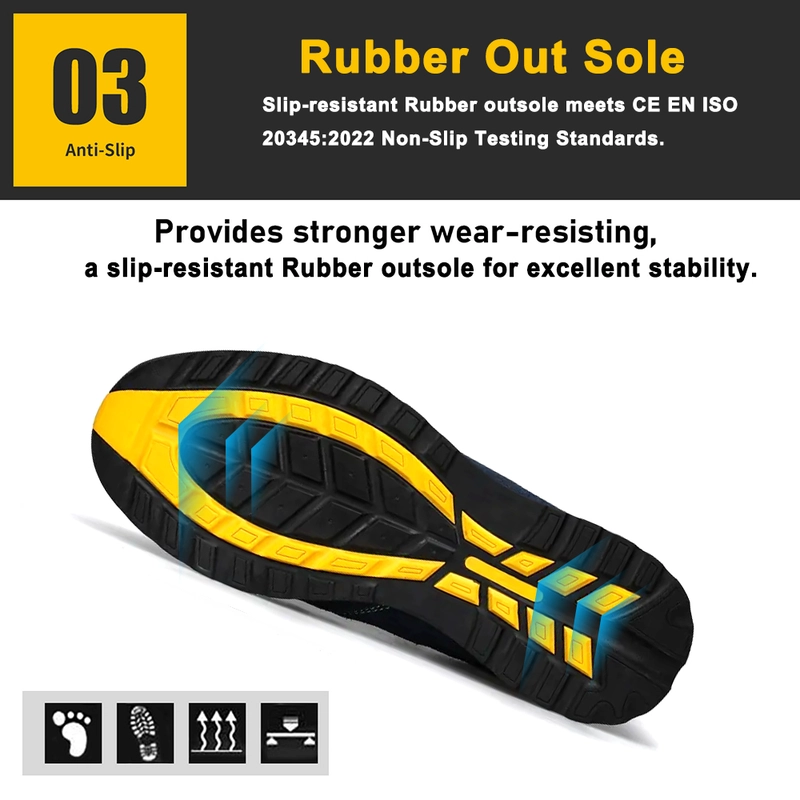 China TM3167 Sportveiligheidsschoenen met antislip rubberen zool en stalen neus voor dames fabrikant