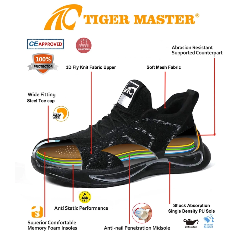 Chine Chaussures de sécurité sportives antidérapantes à bout en acier, anti-perforation, pour la logistique, TM3169 fabricant