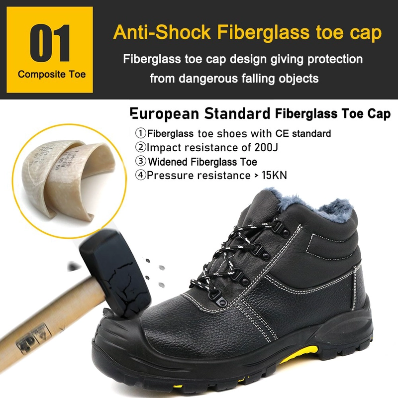 China TM148 sapatos de segurança de inverno com sola de borracha de resistência ao frio para homens fabricante
